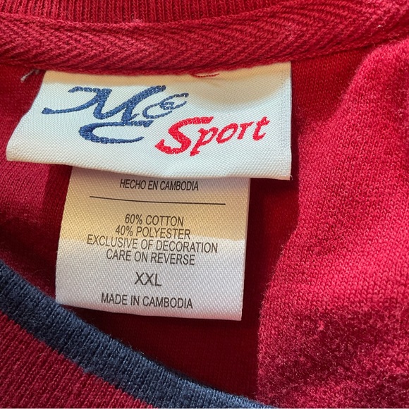 M&C - Vintage Sport Men/Women Crimson Red Black LabHunting Dog Sweatshirt XL - Picture 6 of 7